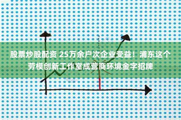 股票炒股配资 25万余户次企业受益！浦东这个劳模创新工作室成营商环境金字招牌