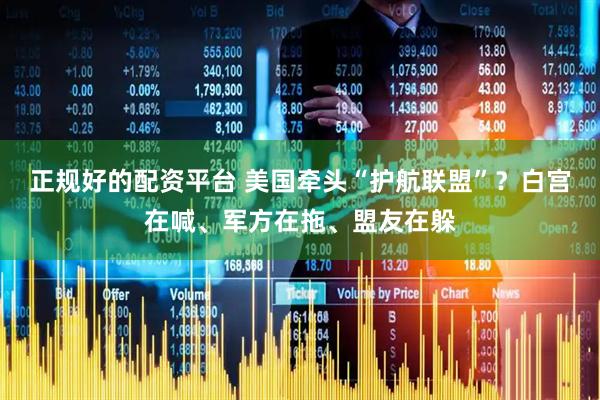 正规好的配资平台 美国牵头“护航联盟”？白宫在喊、军方在拖、盟友在躲